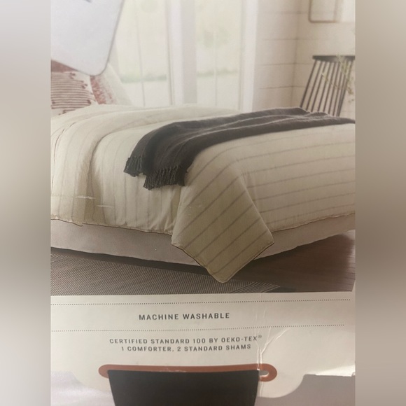 Bedding Hearth Hand With Magnolia Ticking Stripe Comforter Set